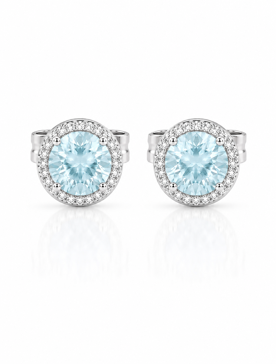 Lumière d’Azur Halo Stud Earrings