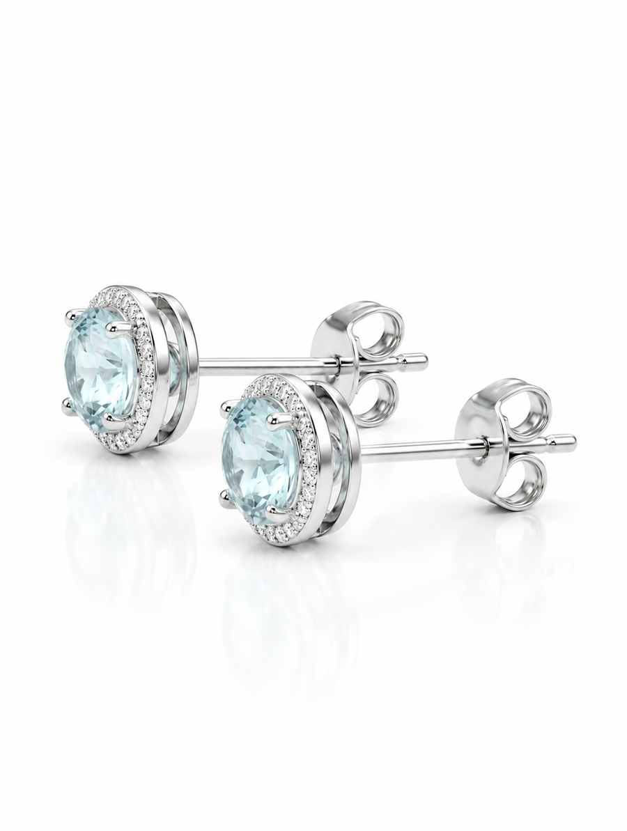 Lumière d’Azur Halo Stud Earrings