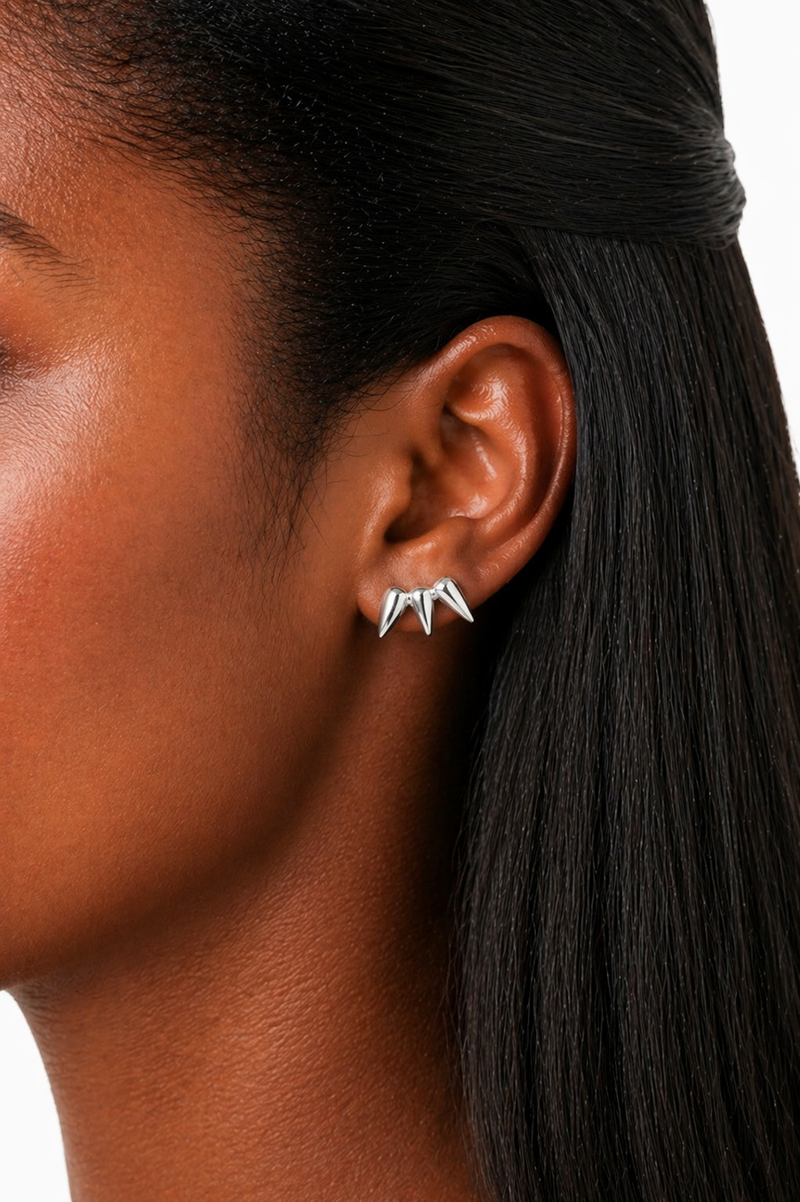 Noir Étoile Spike Stud Earrings