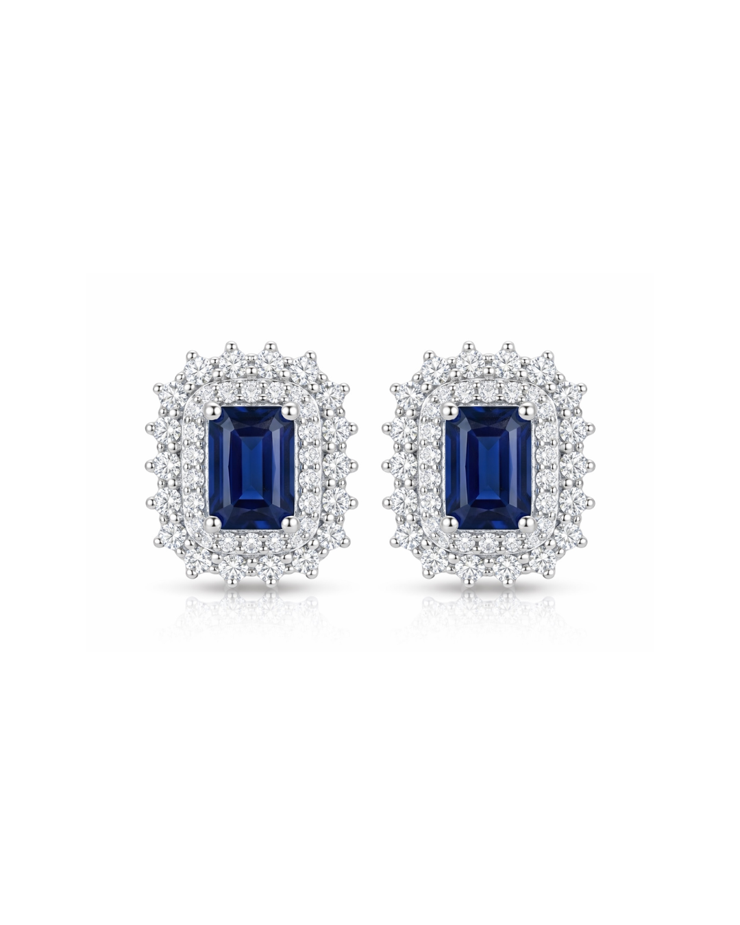 Nuit Royale Halo Stud Earrings