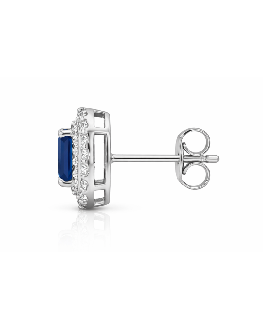 Nuit Royale Halo Stud Earrings