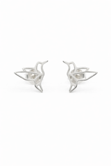 Origami Bird Stud Earrings
