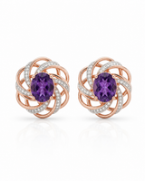 Rosalie Améthyste Bloom Stud Earrings