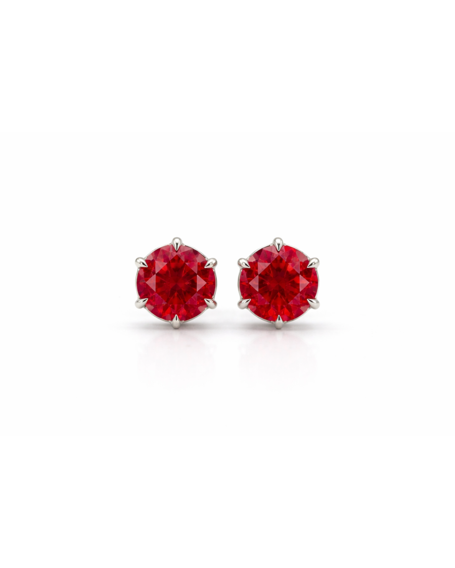 Rosalie Rouge Stud Earrings