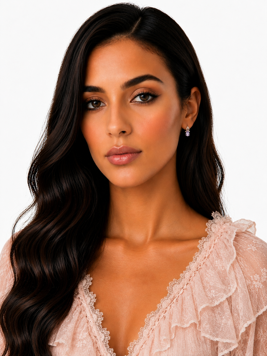 Celestine Rosé Drop Earrings