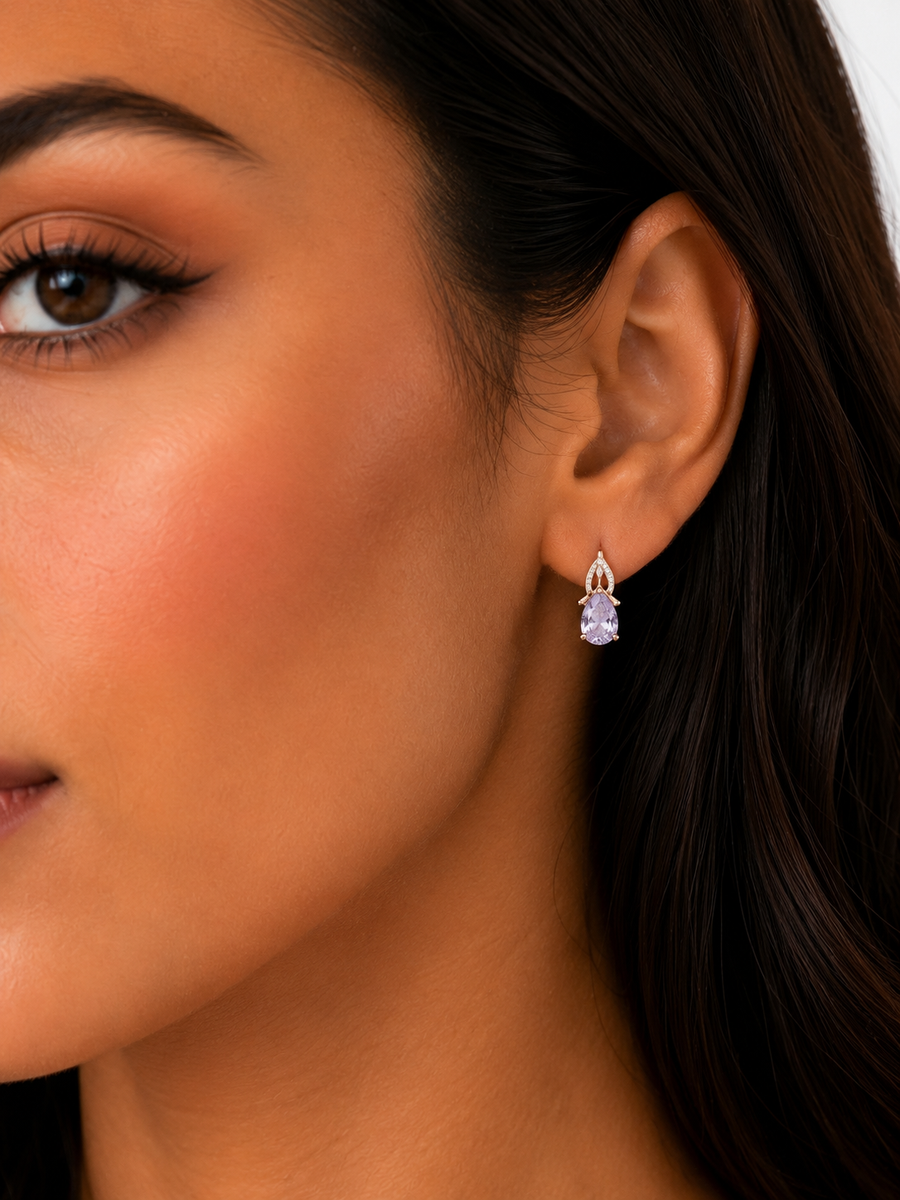 Celestine Rosé Drop Earrings