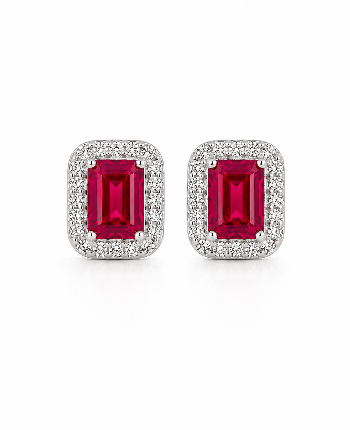 Rouge Impériale Halo Stud Earrings
