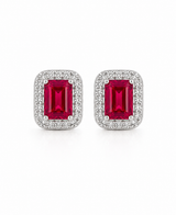 Rouge Impériale Halo Stud Earrings