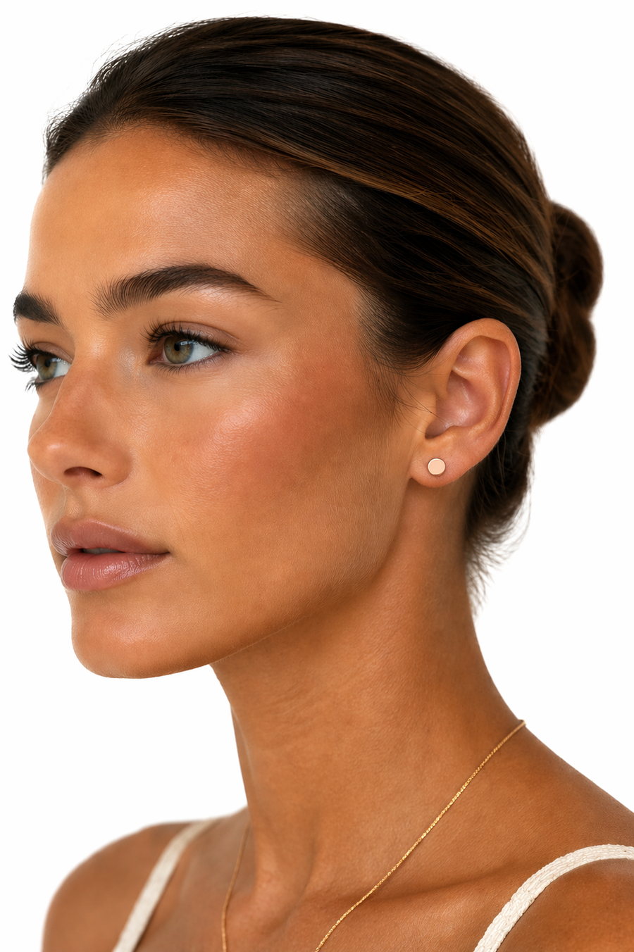 Solstice Disc Stud Earring
