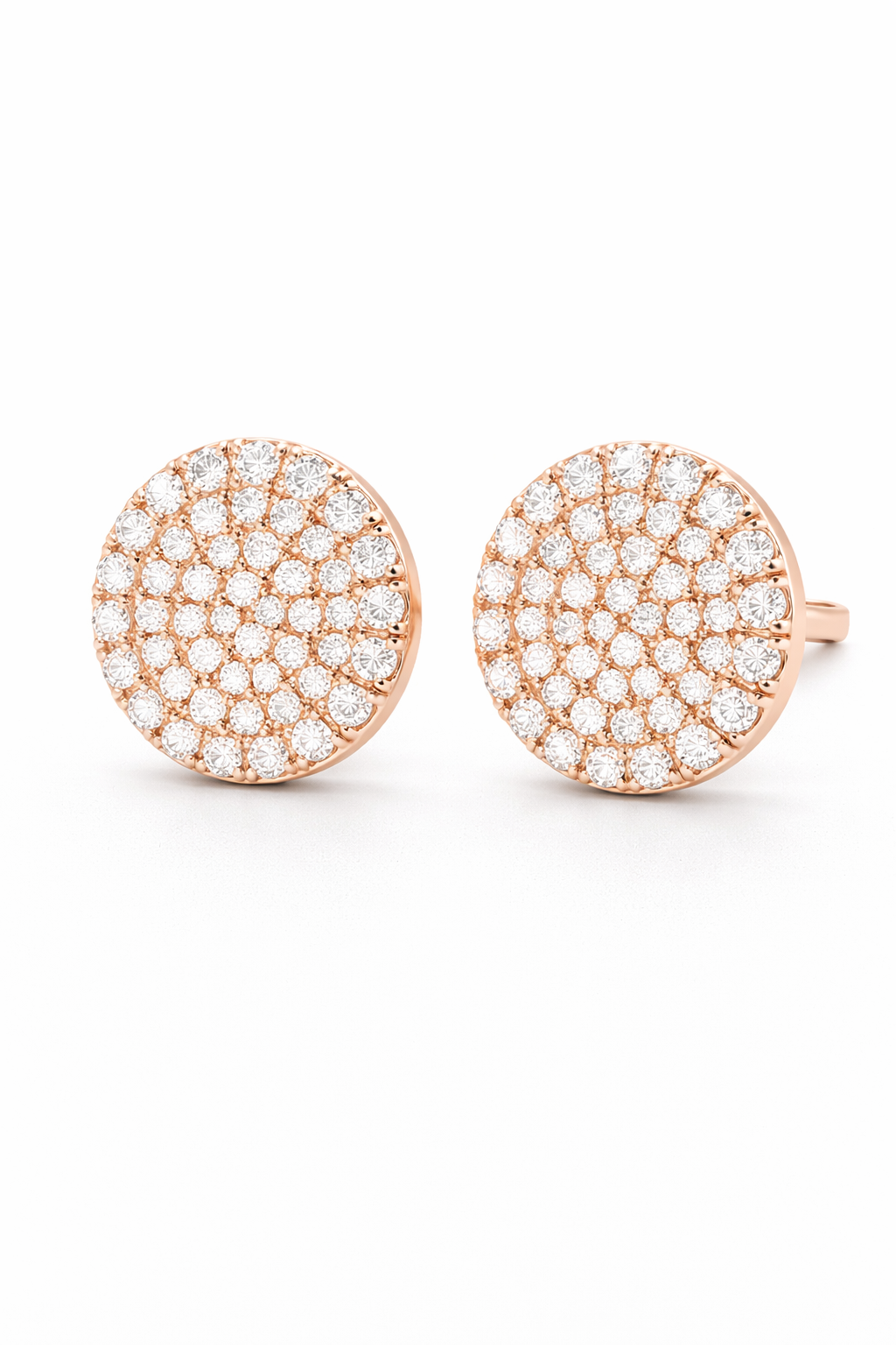 Vivienne Pavé Disc Stud Earrings