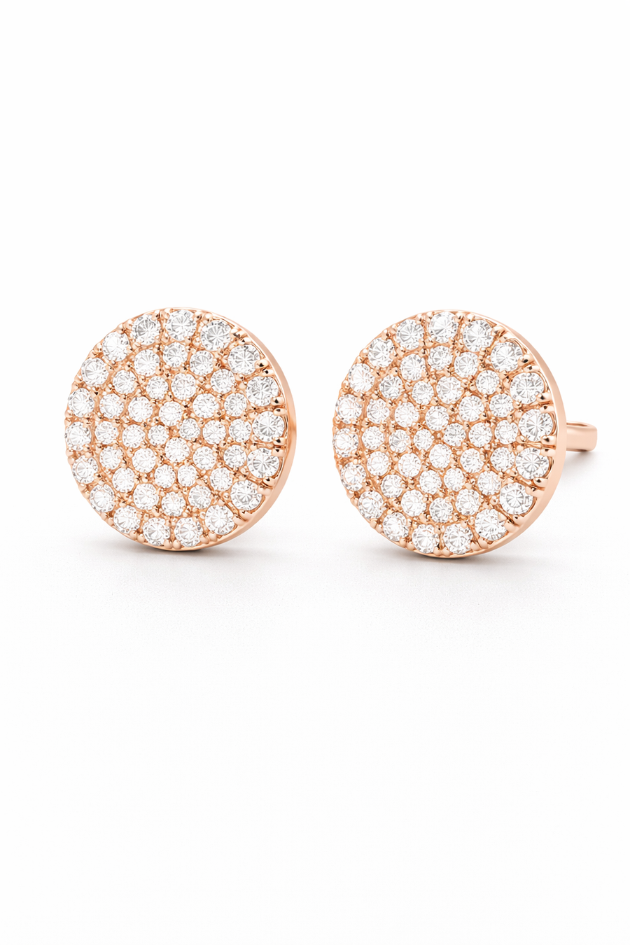 Vivienne Pavé Disc Stud Earrings