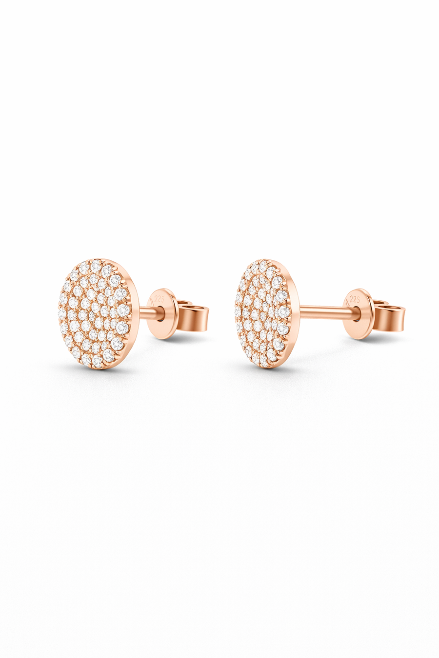 Vivienne Pavé Disc Stud Earrings